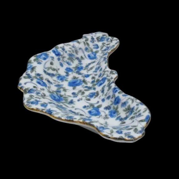 Antique Vintage Royal Crown Avon Chintz 55/1209 Bone Dish Trinket Dish - Picture 7 of 9